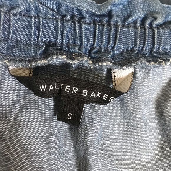 Walter Baker Chambray Off the Shoulder Top Small - Picture 4 of 7